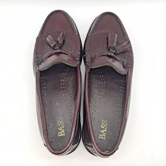 Bass Brompton Kiltie Roman Tassel Loafers Men\'s 9.5D Brown Leather Slip On Shoes main image 11